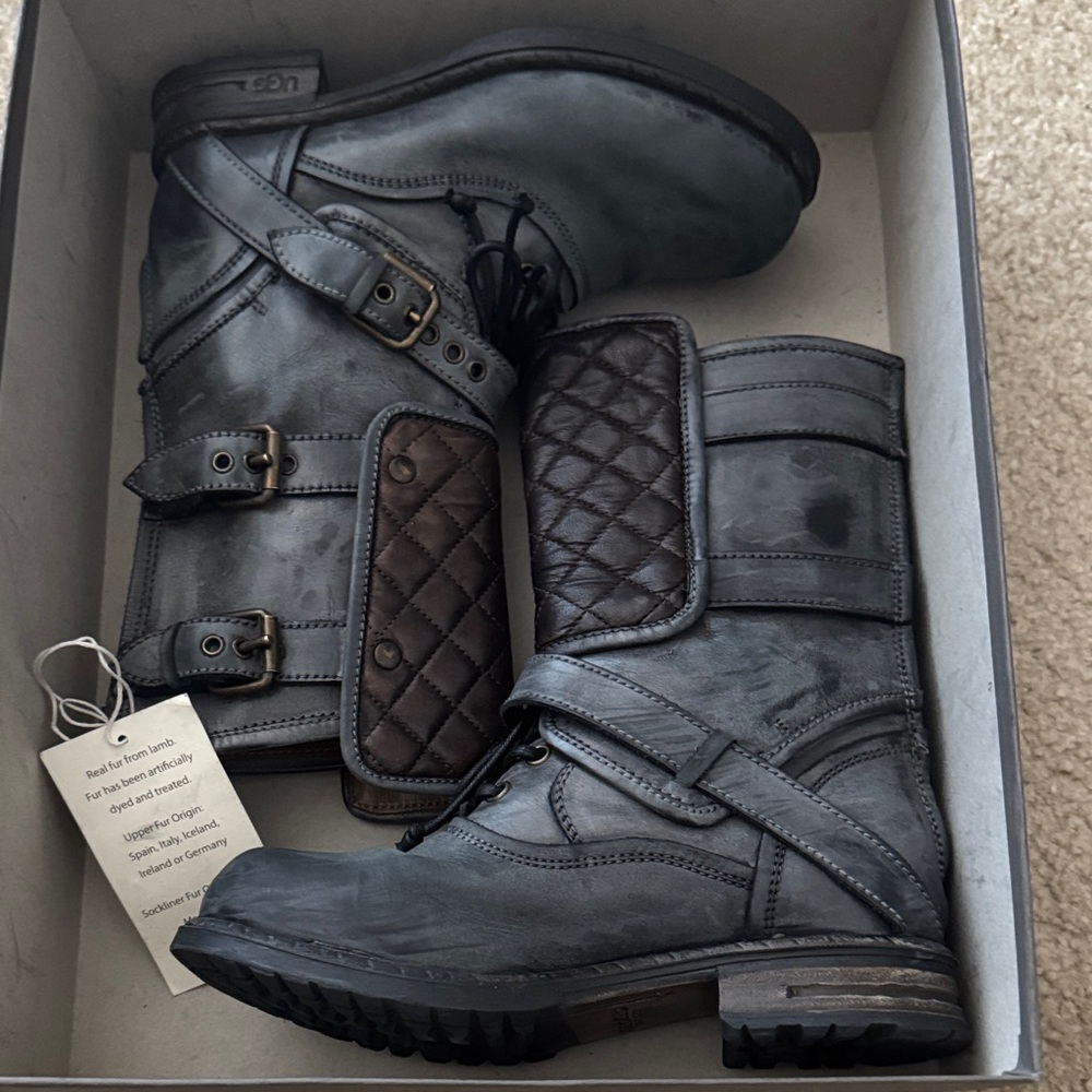 UGG Collection Women’s Charcoal and Chocolate Boots (Never Worn)